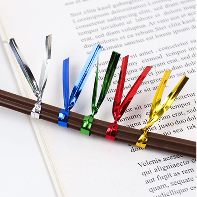 Metallic Twist Ties on Gang - Image 4