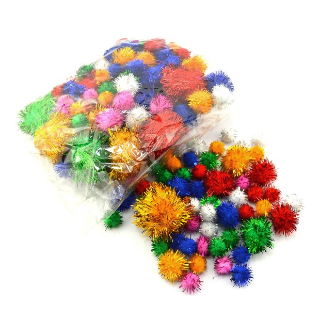 Glitter Pompoms for Kids DIY Craft - Image 4