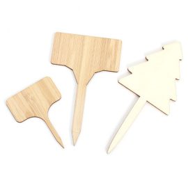 Garden Wooden Various Shapes Plants Labels